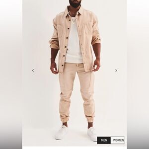 SER.O.YA ALEX SHIRT JACKET in Fawn Size Small new